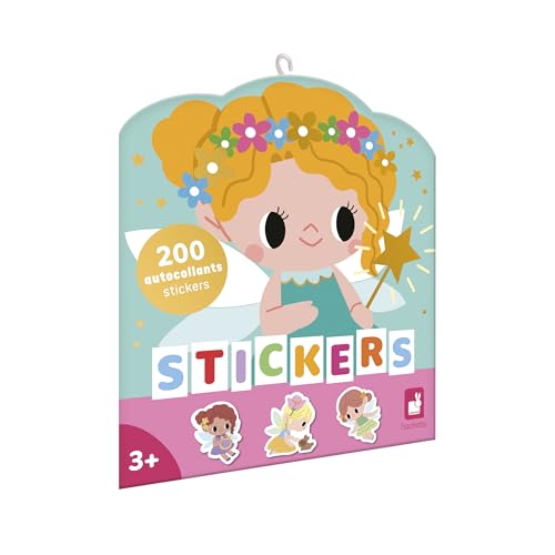 Janod - 200 Gummibärchen - Selbstklebende Sticker - Thema Feen - Ab 3 Jahren - Kreative Freizeitgestaltung Kinder - Lernen für Feinmotorik und Konzentration - J09195